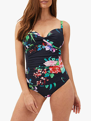 Phase Eight Gabrielle Floral Swimsuit, Navy