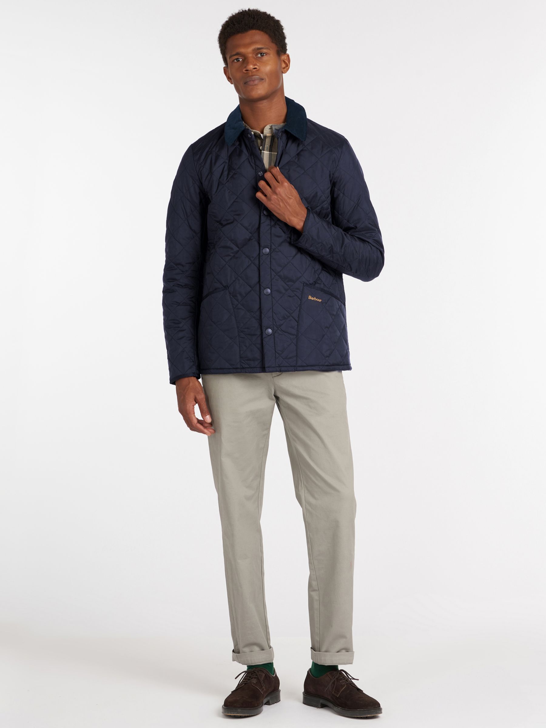 Barbour Heritage Liddesdale Quilted Jacket, Navy at John Lewis & Partners