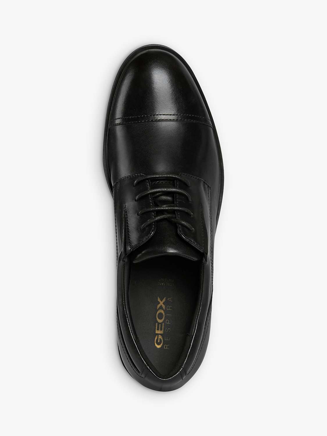 Cafe core lifetime Geox Appiano Leather Oxford Shoes, Black at John Lewis & Partners