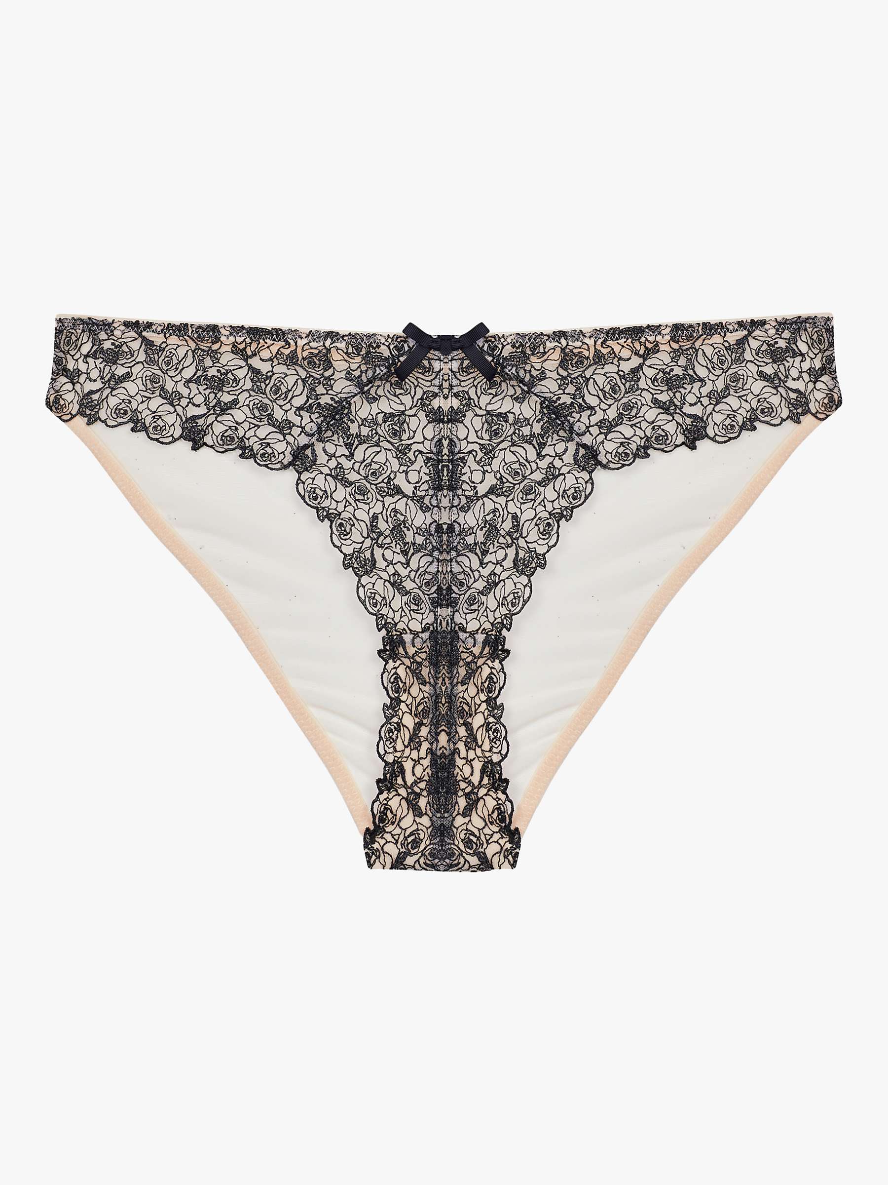 Buy Playful Promises Skull And Roses Brazilian Knickers, Peach/Black Online at johnlewis.com