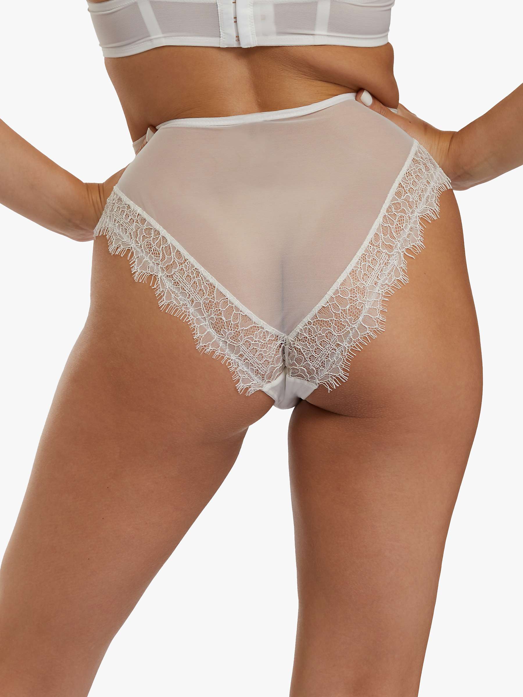 Buy Playful Promises Melina High Waist Knickers,Ivory Online at johnlewis.com