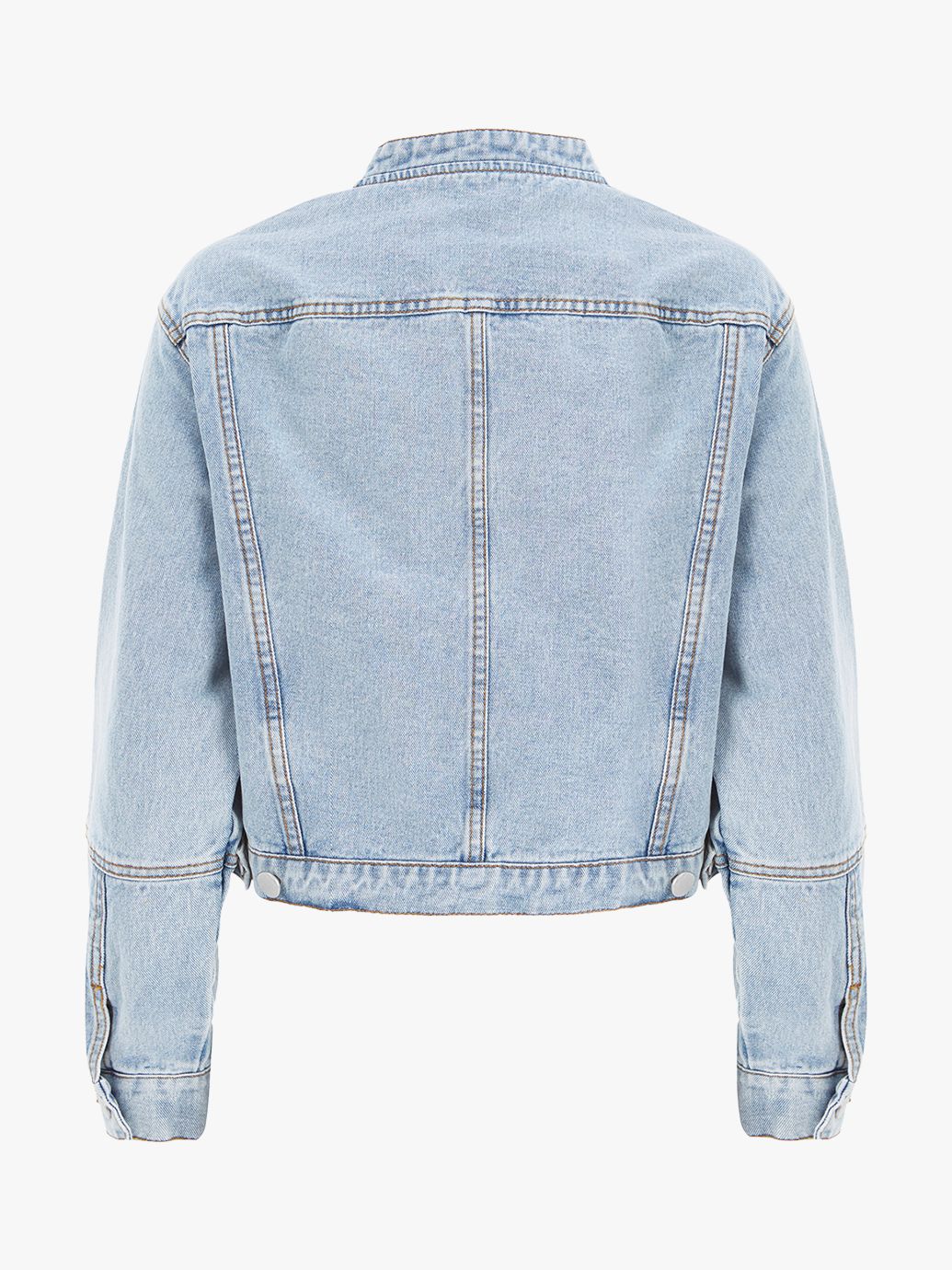 Mint Velvet Denim Bomber Jacket, Blue