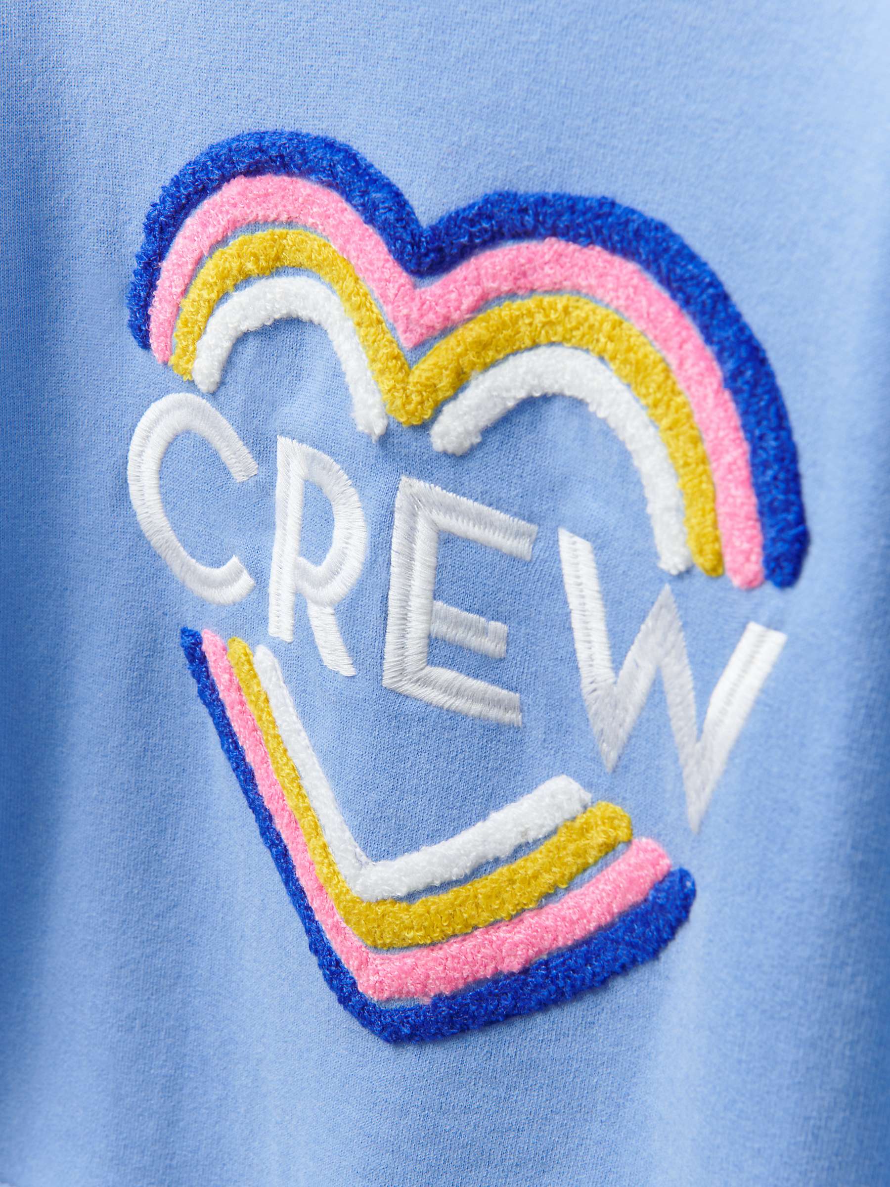Buy Crew Clothing Kids' Rainbow Crew Heart Jumper, Blue Online at johnlewis.com