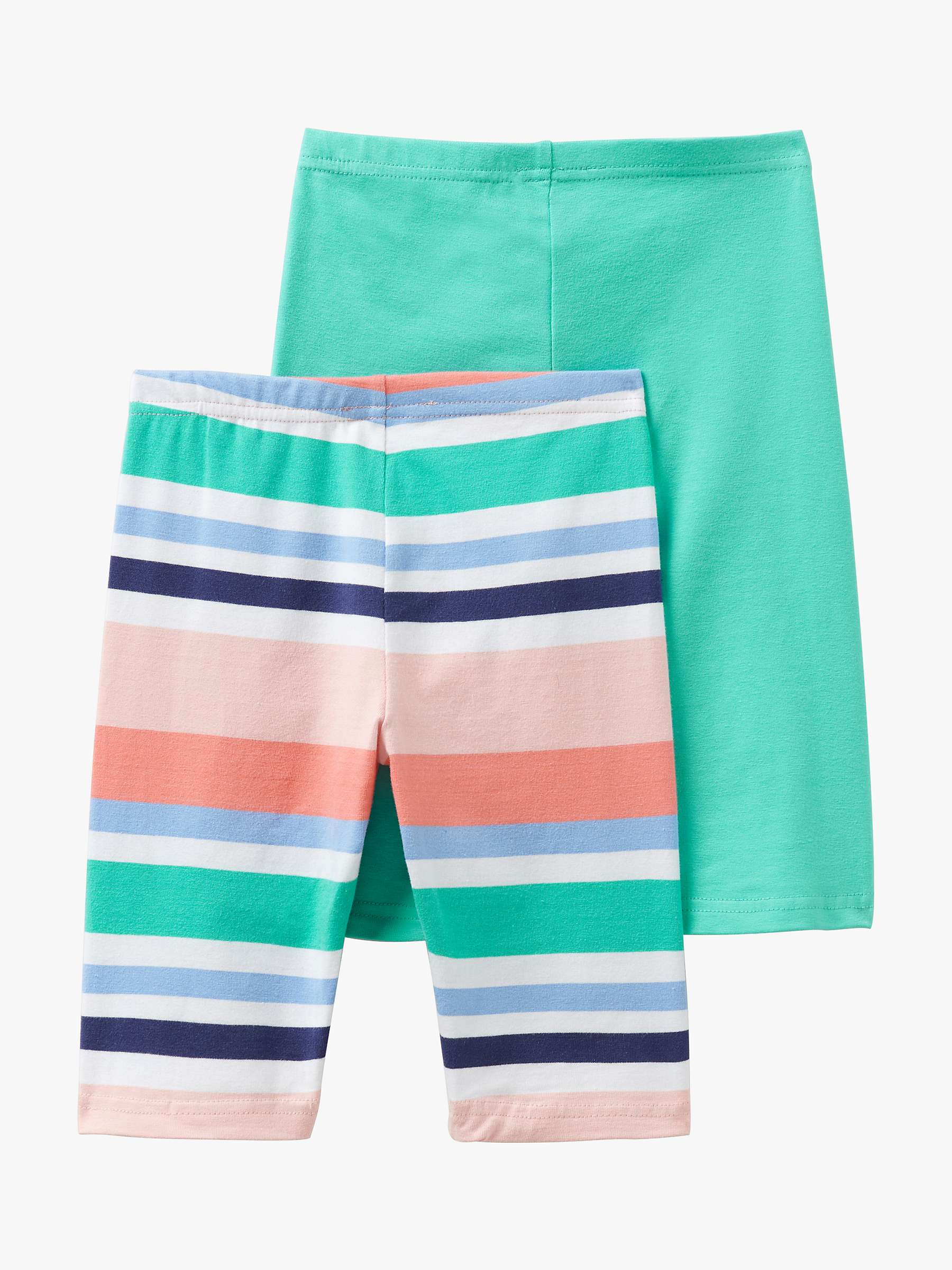 Buy Crew Clothing Kids' Cropped Leggings, Pack of 2, Green/Stripe Online at johnlewis.com