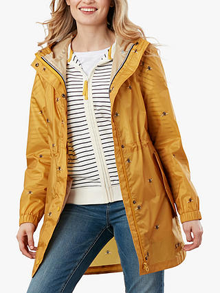 Joules Go Lightly Hooded Jacket, Gold Bee