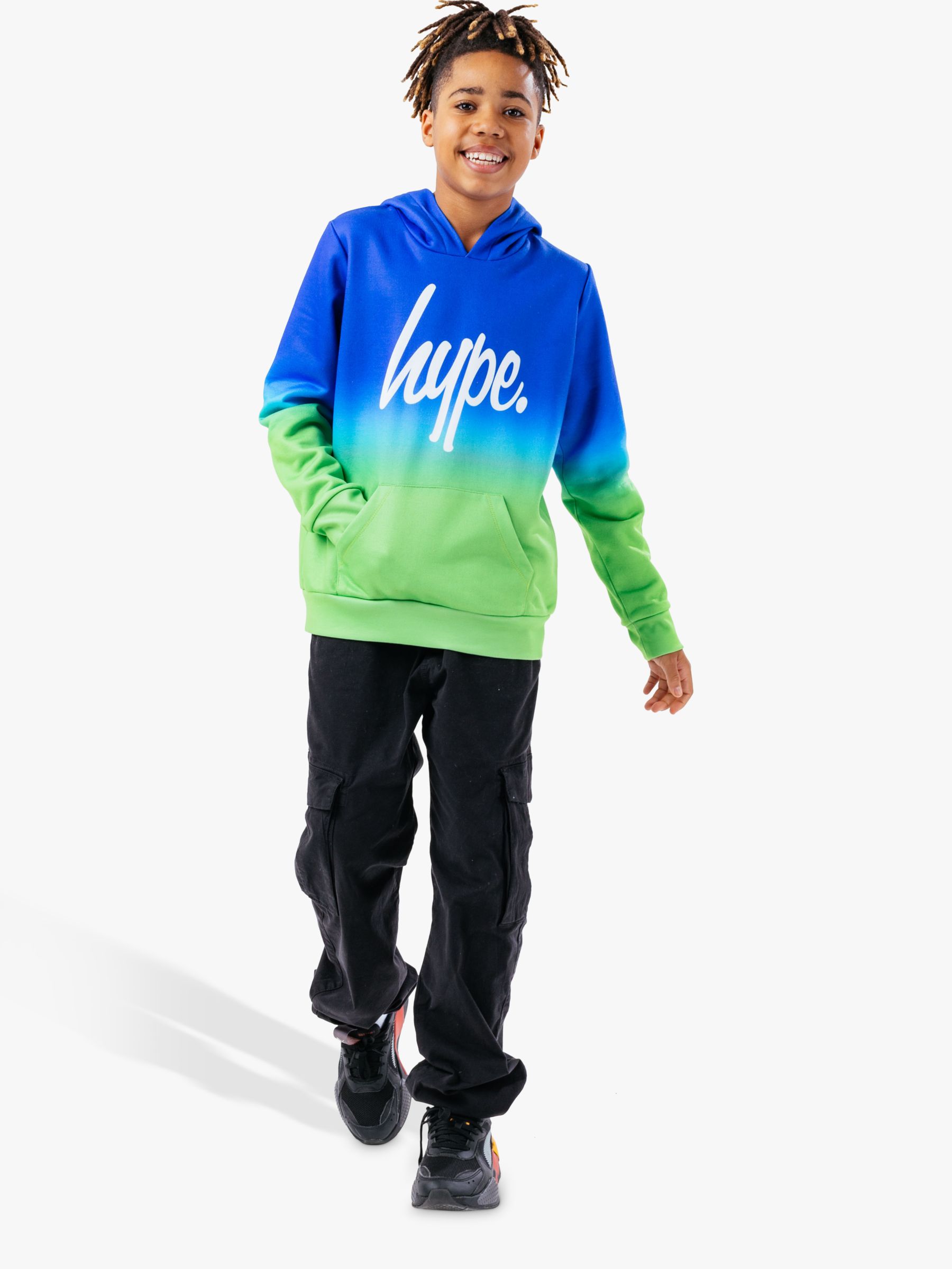 HYPE WASHED BABY BLUE SCRIPT LOGO KIDS JOGGERS 