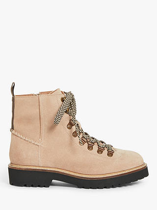 AND/OR Poppie Suede Stitch Hiker Boots, Light Brown
