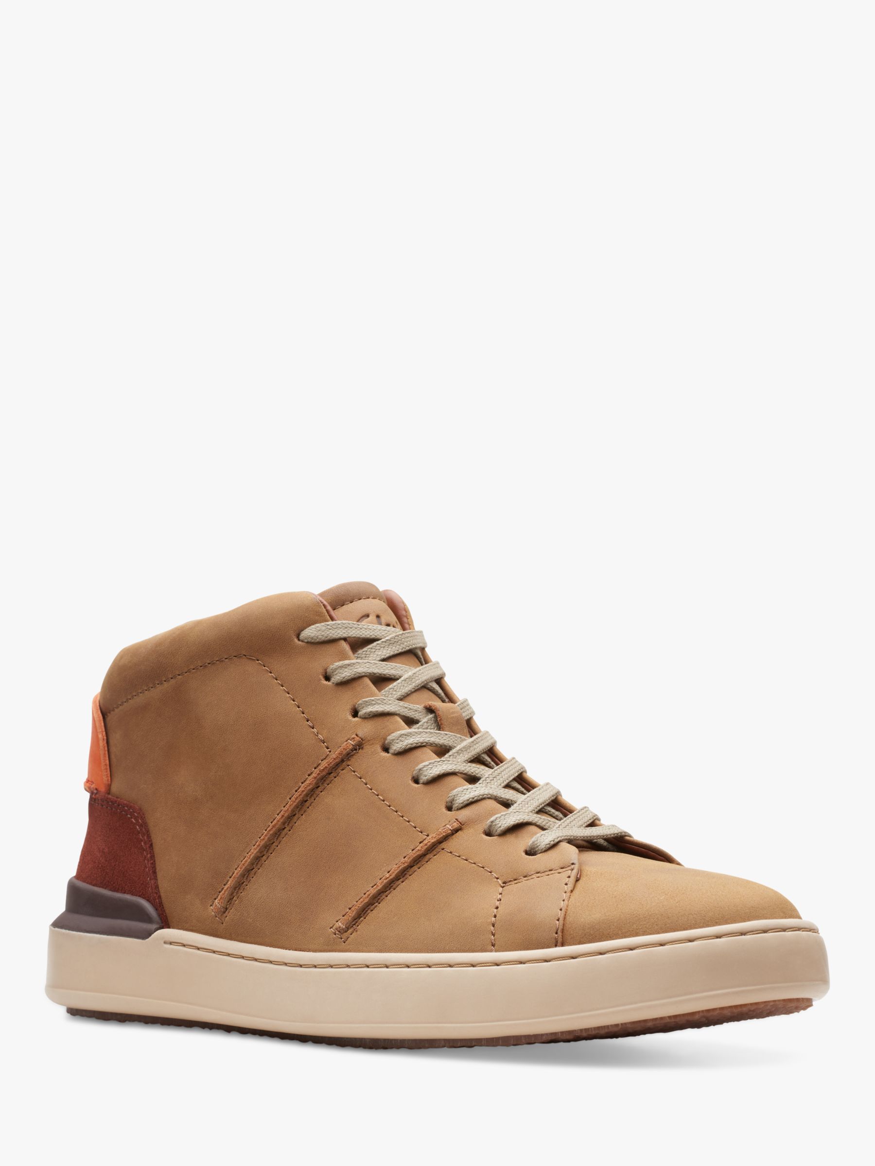 Clarks CourtLite Lace Up Leather High Top Trainers