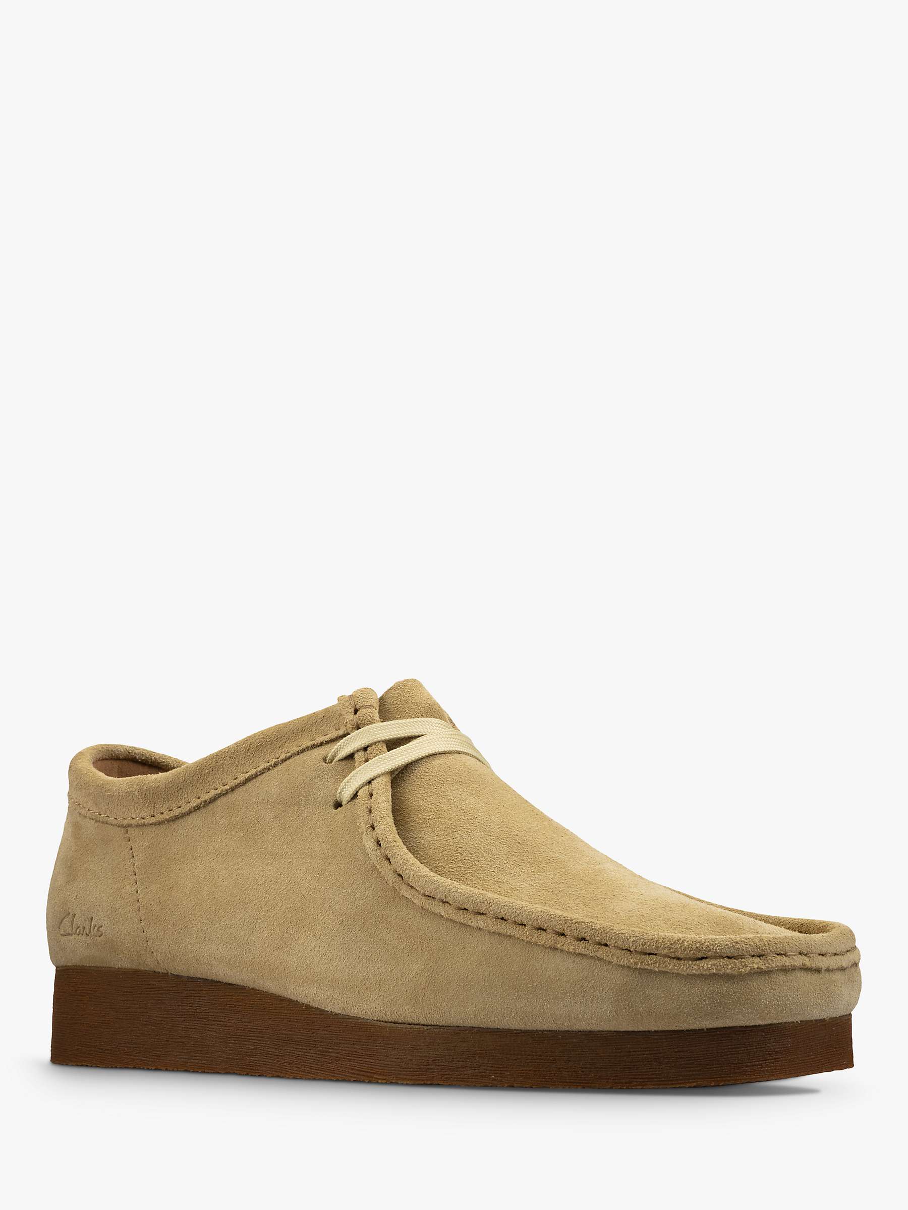 Clarks Originals Suede Wallabee 2 Shoes, Maple at John Lewis & Partners