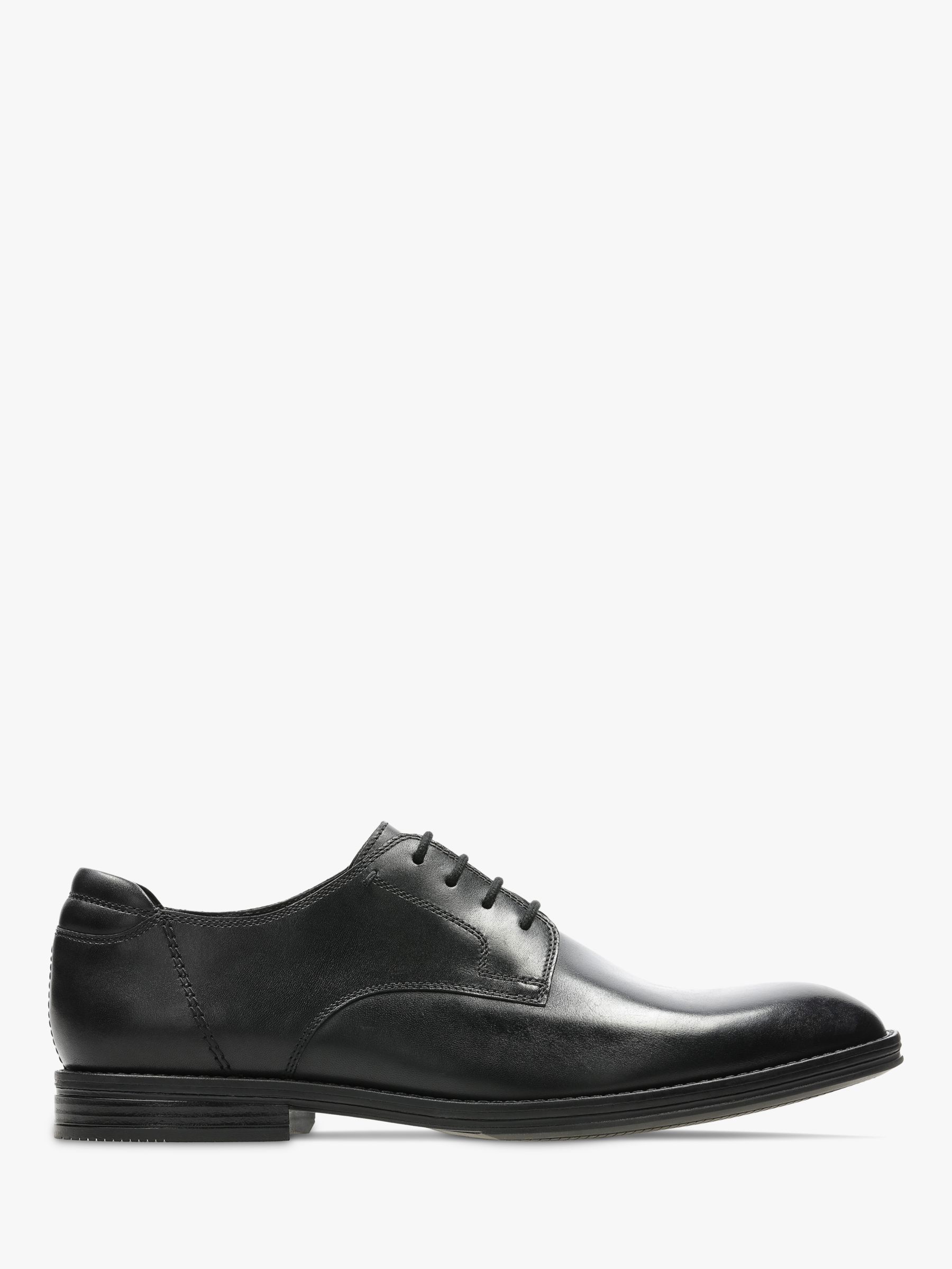 Clarks CitiStride Walk Leather Shoes, Black at John Lewis & Partners