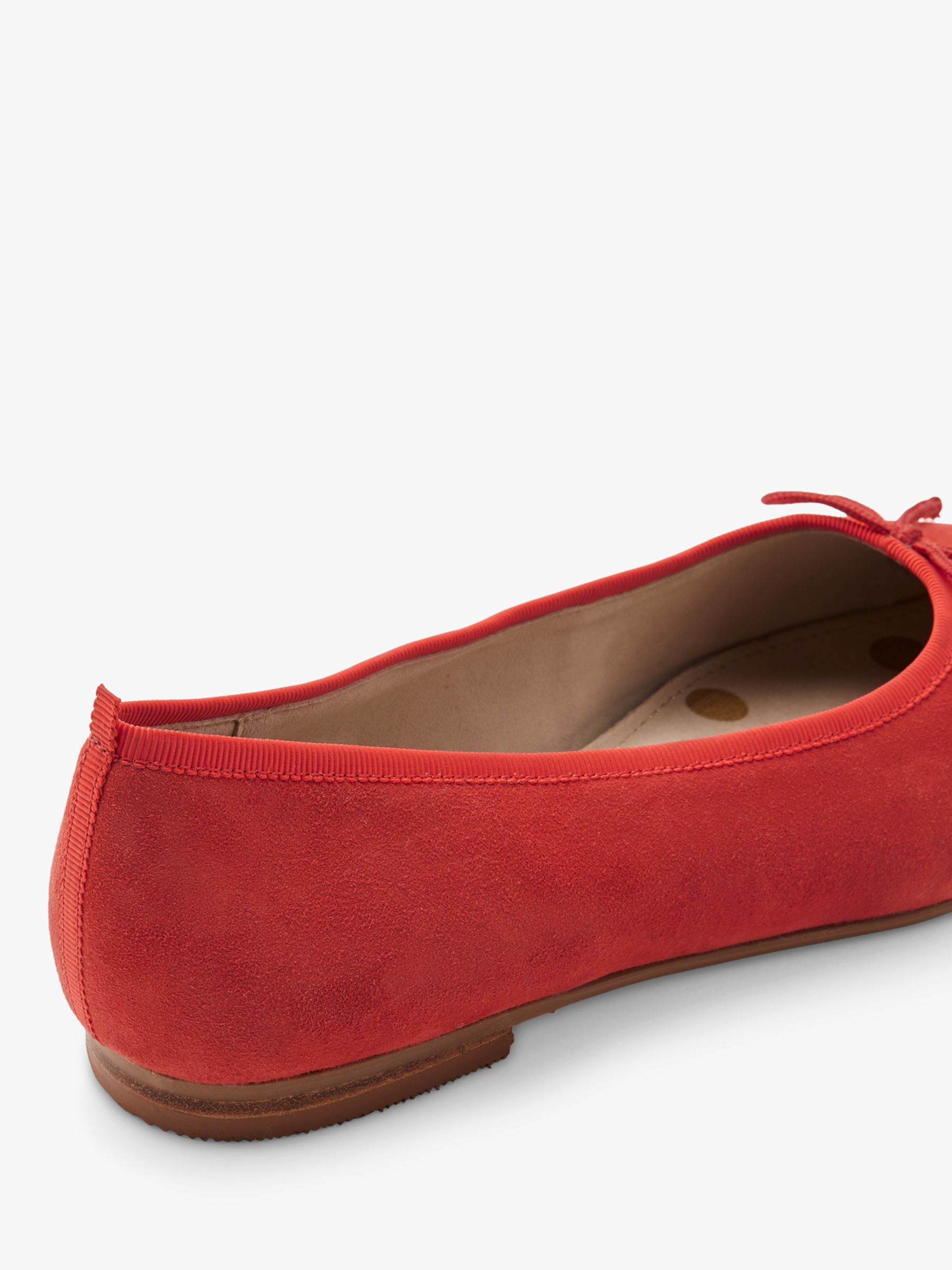 Boden High Cut Suede Pumps, Red at John Lewis & Partners