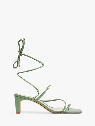 Ted Baker Teffip Square Toe Spaghetti Strap Mid Heel Sandals