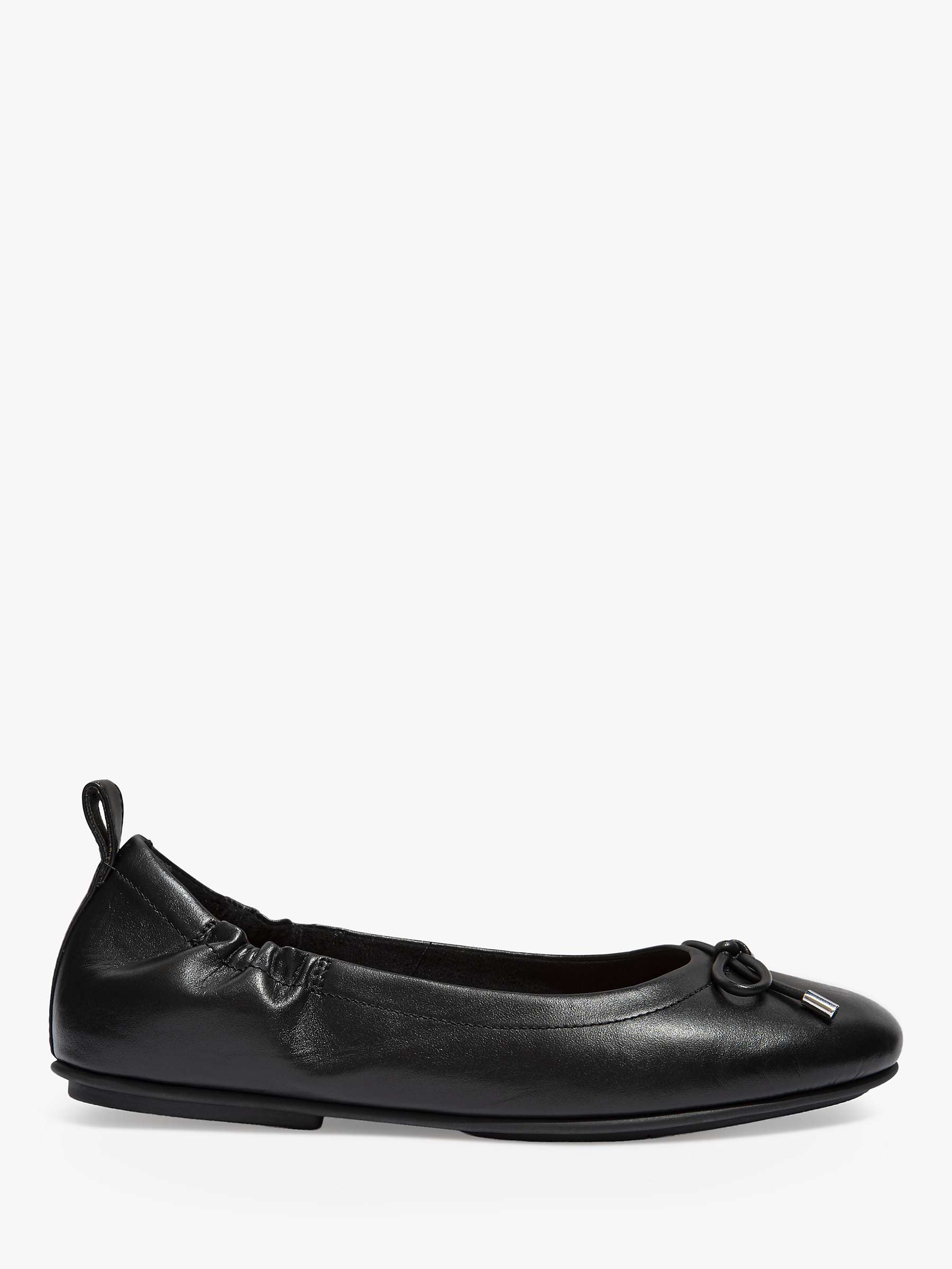 FitFlop Allegro Bow Leather Pumps, Black at John Lewis & Partners