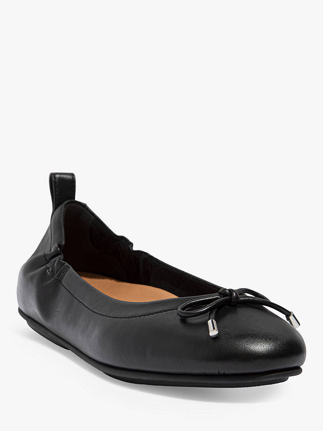 FitFlop Allegro Bow Leather Pumps, Black