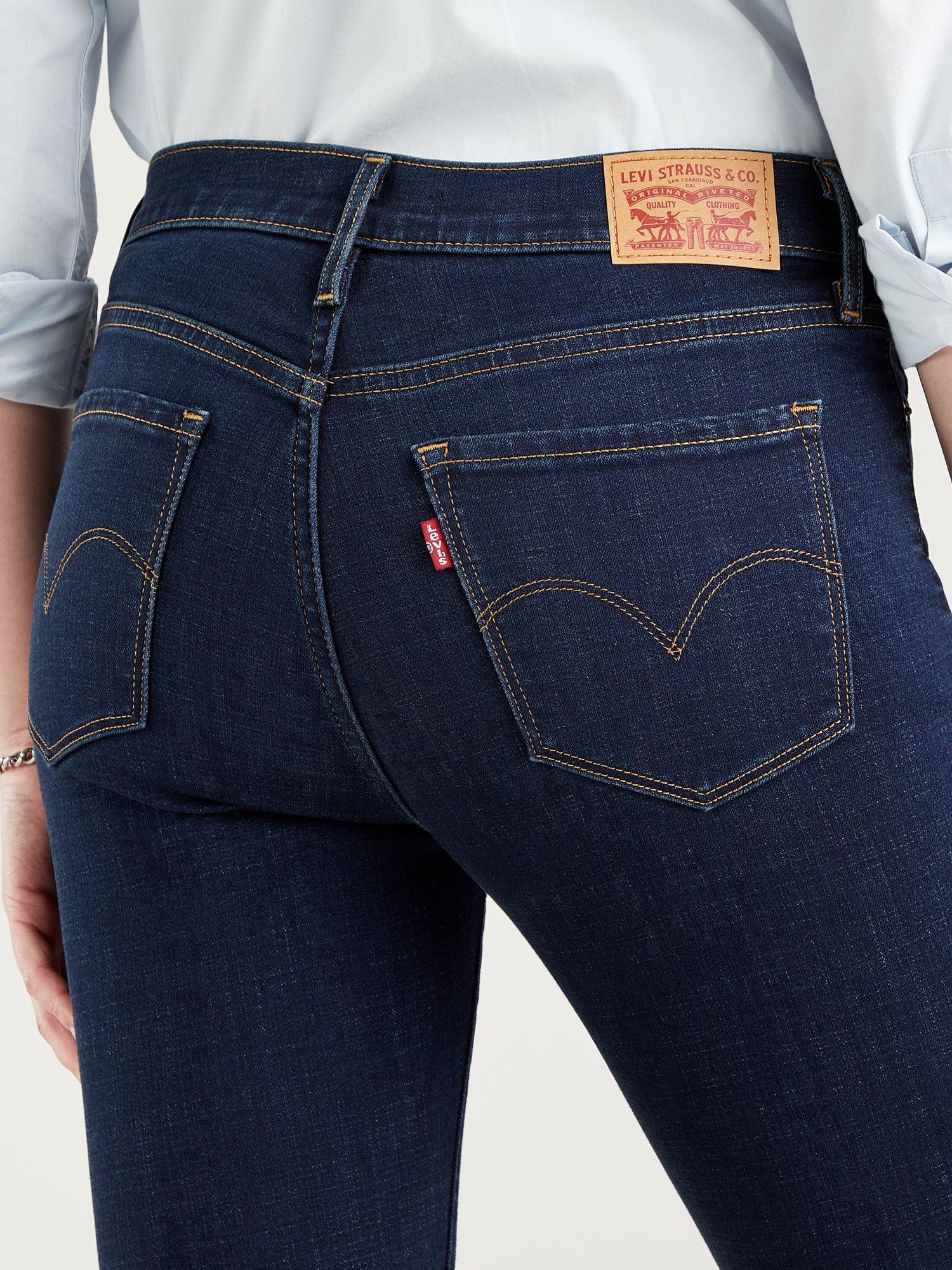 Levi's 311 Shaping Skinny Jeans, Cobalt Rebel at John Lewis & Partners