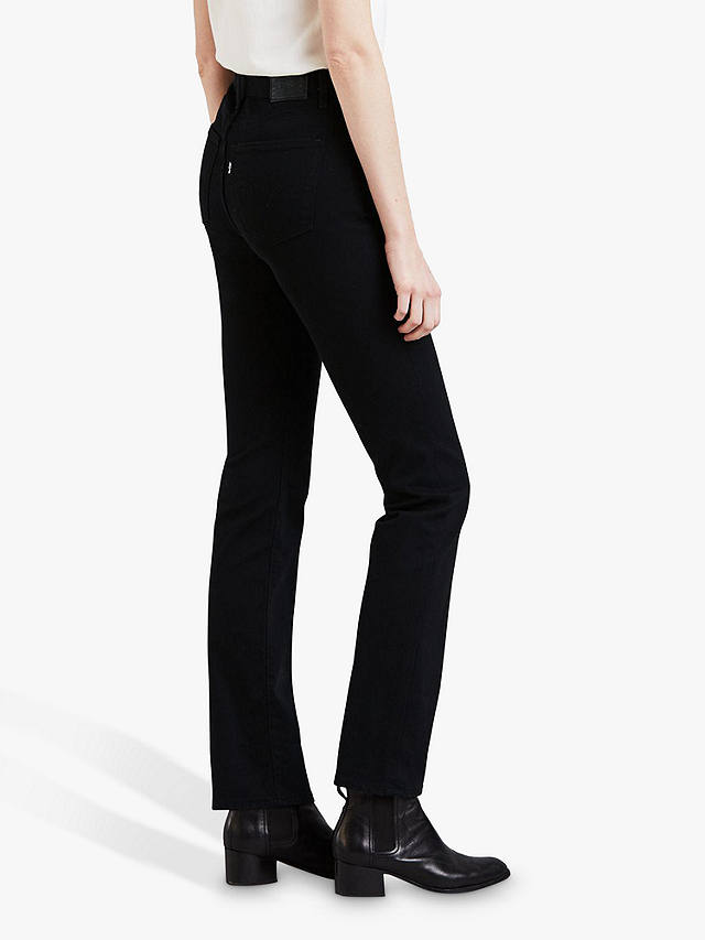 Levi's 724 High Rise Straight Cut Jeans, Night Is Black