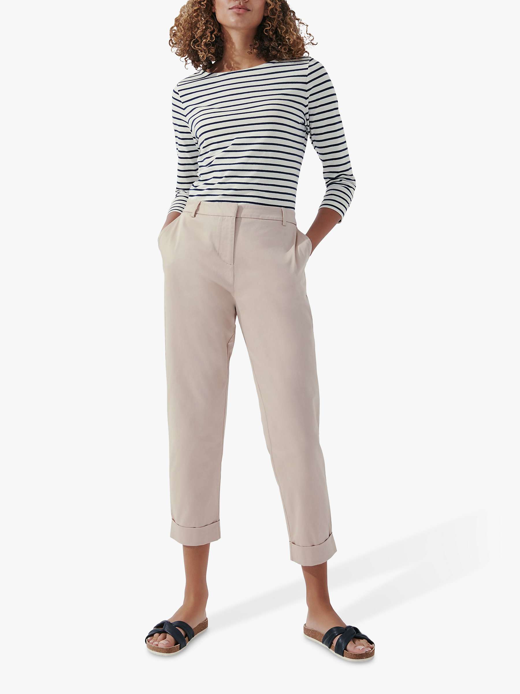 Buy Crew Clothing Weekday Trousers, Stone Online at johnlewis.com
