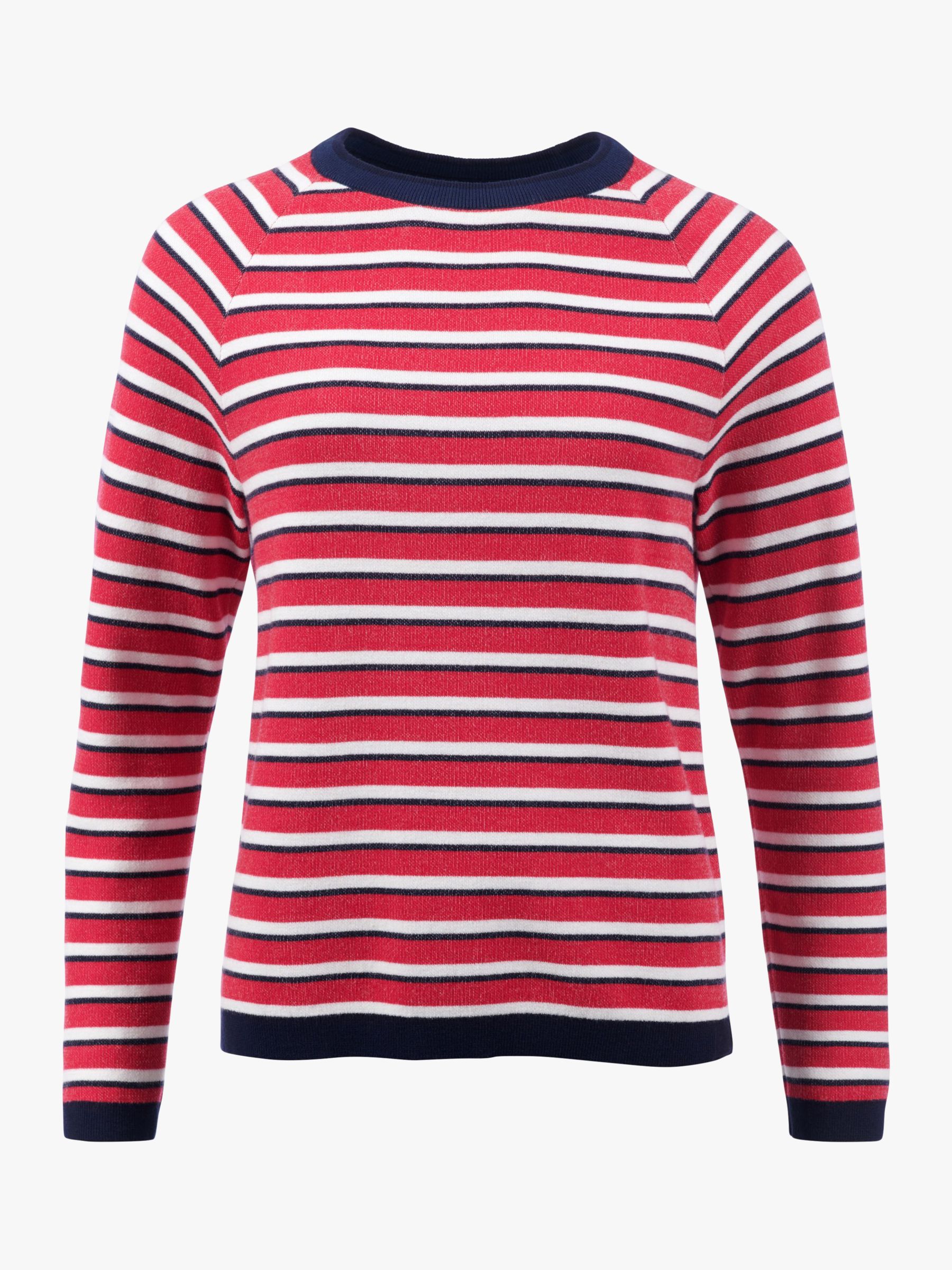 Crew Clothing Emelia Striped Jumper, Red at John Lewis & Partners