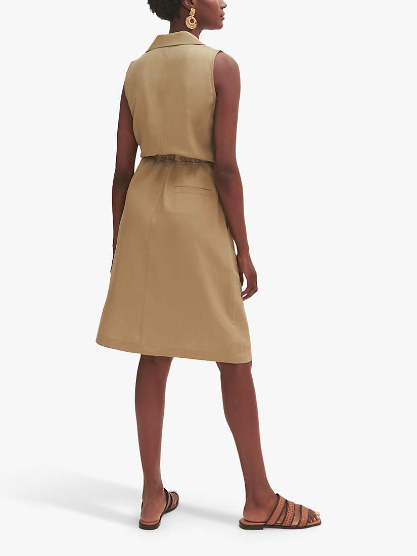 Buy Jigsaw Linen Tencel Shirt Dress, Khaki Online at johnlewis.com
