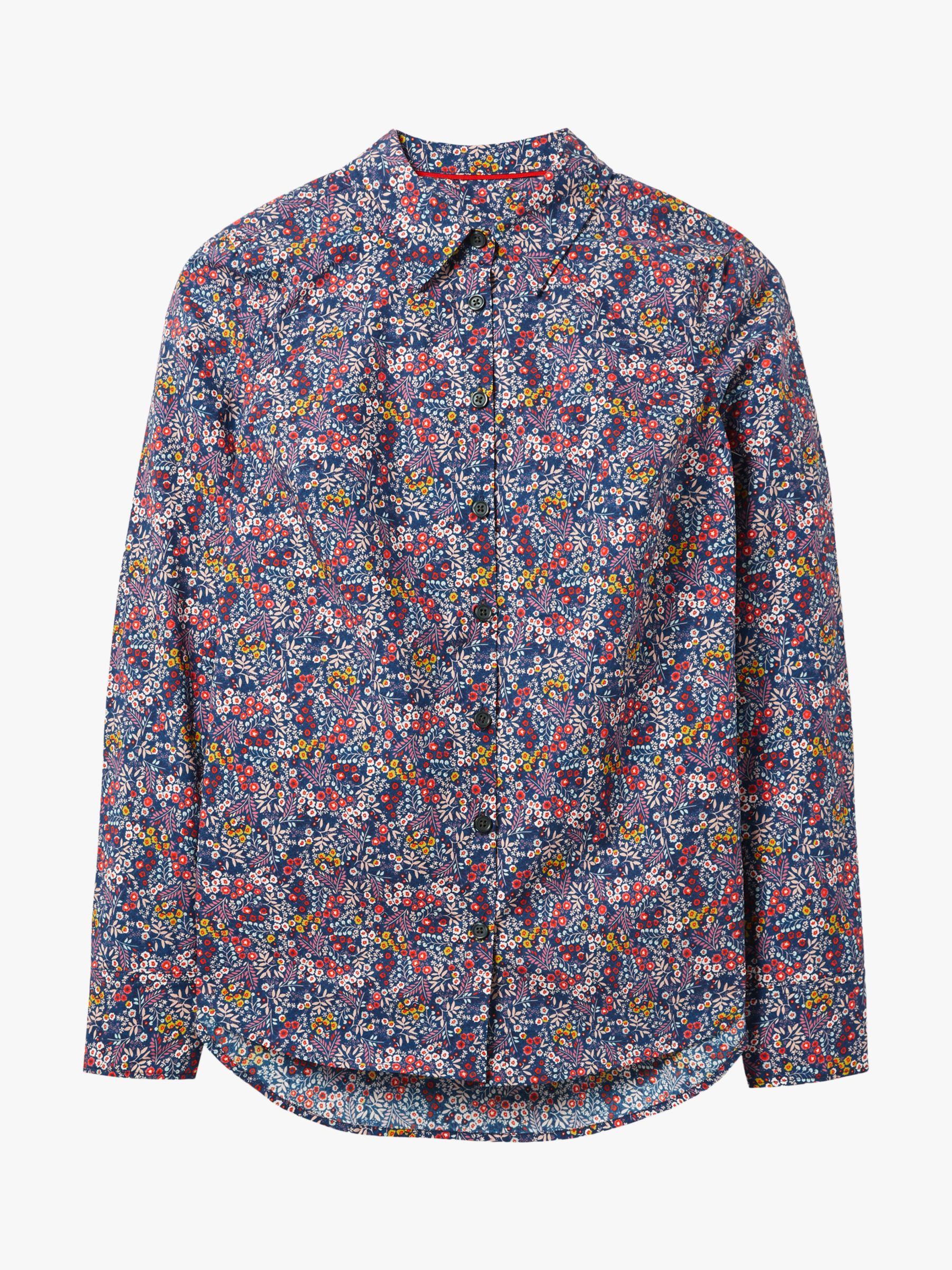 Boden Enchanting Forest Print Cotton Shirt, Blue at John Lewis & Partners