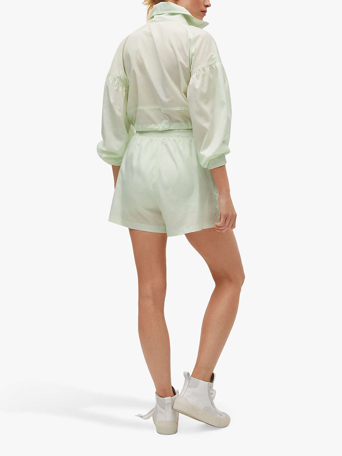 Buy Mango Gilda Drawstring Waist Shorts, Light Green Online at johnlewis.com