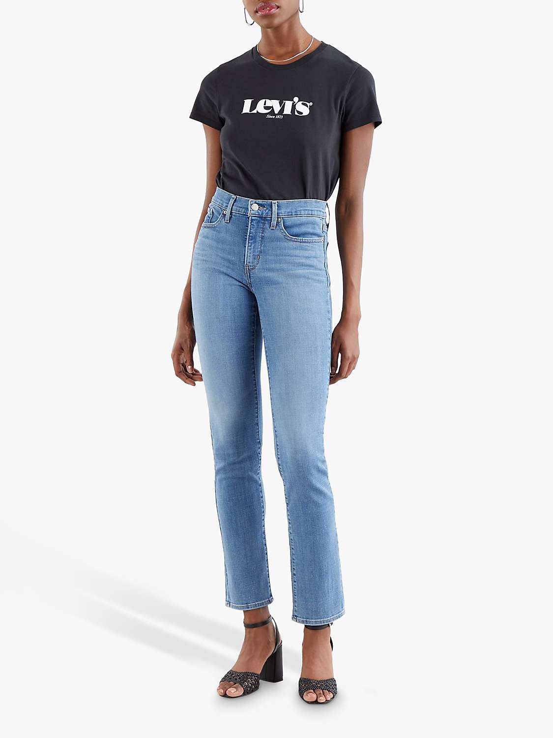 Buy Levi's 314 Shaping Straight Cut Jeans, Slate Mystery Online at johnlewis.com
