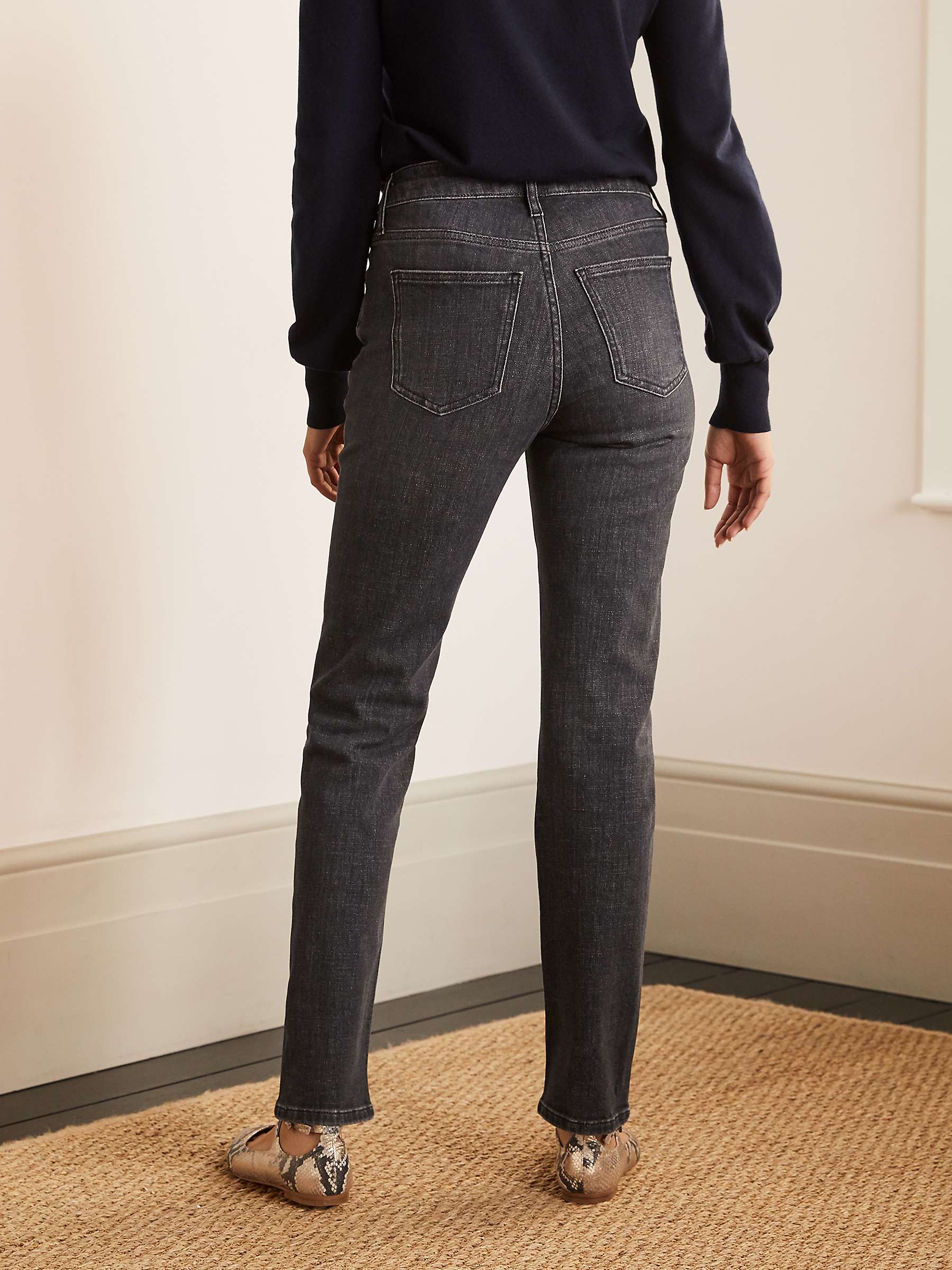 Buy Boden Slim Straight Jeans, Authentic Grey Online at johnlewis.com