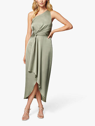 Forever New Haidee One Shoulder Midi Dress, Sage