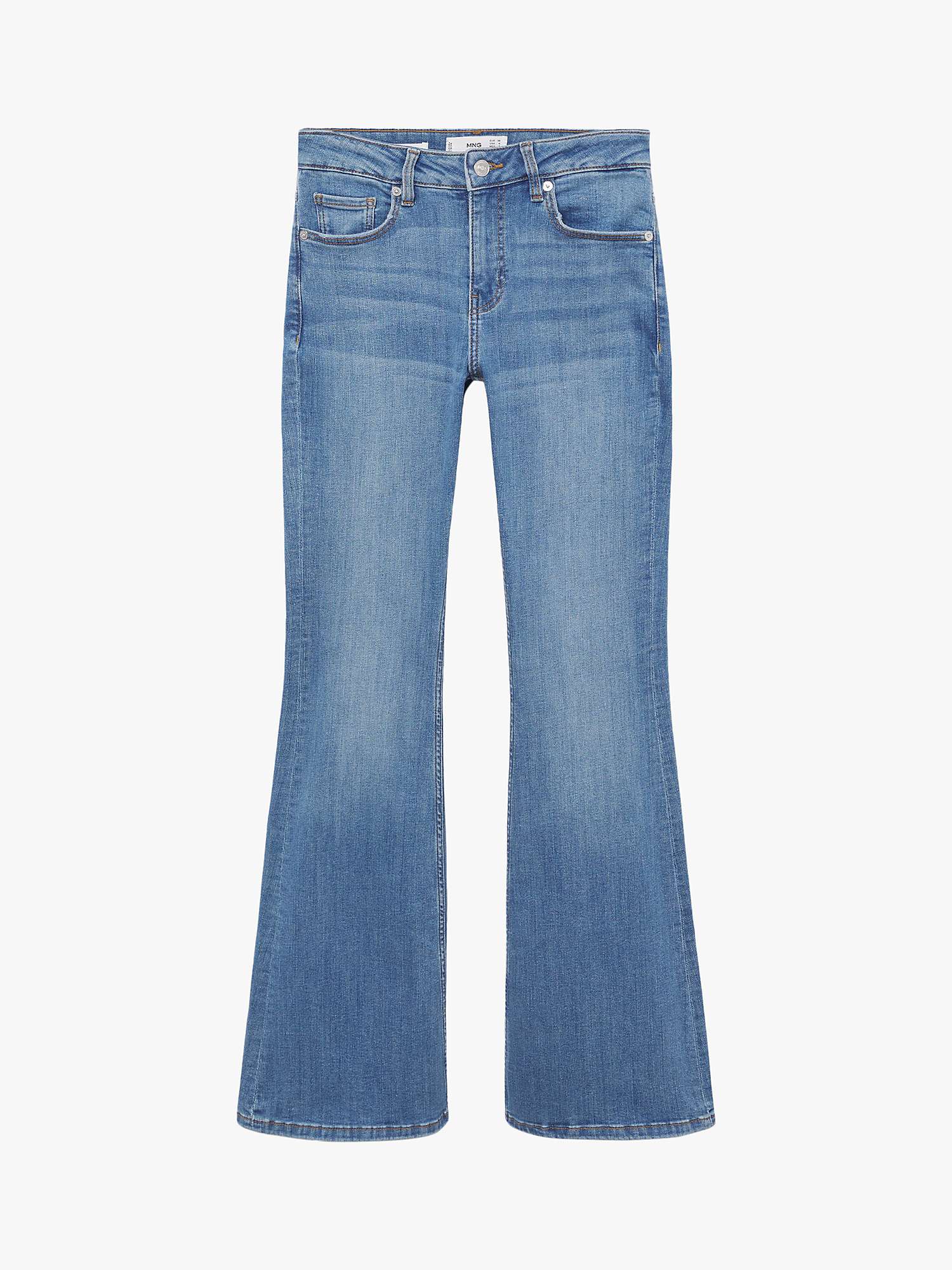 Buy Mango High Waist Flared Jeans, Blue Online at johnlewis.com