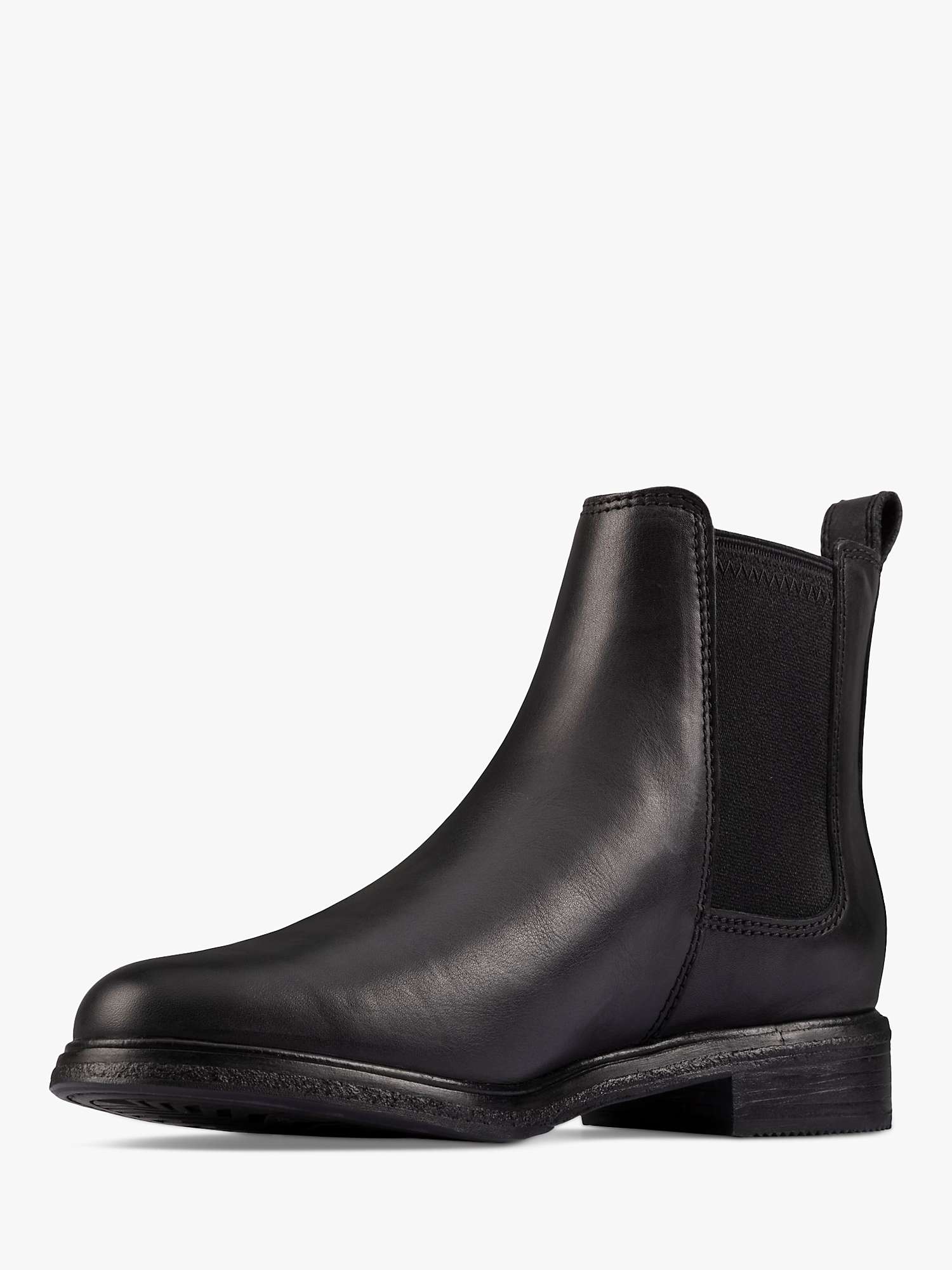 Clarks Clarkdale Arlo Wide Fit Leather Chelsea Boots, Black at John ...