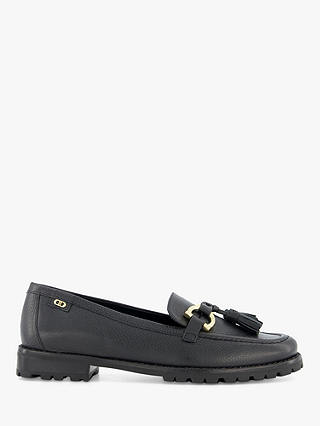 Dune Goodwin Leather Loafers, Black