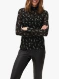 Phase Eight Kelby Floral Top, Black