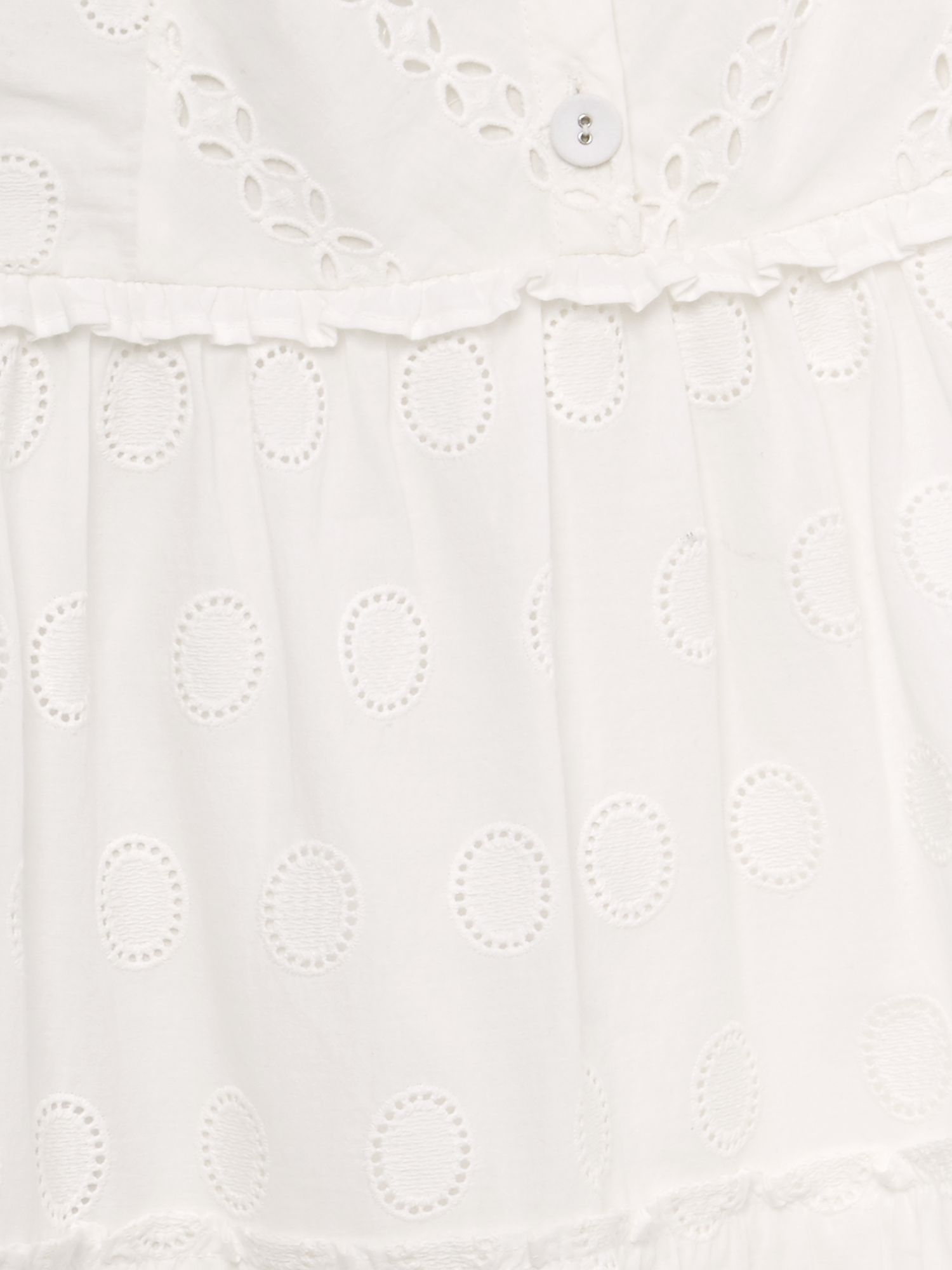 Phase Eight Ella Broderie Detail Cotton Midi Dress, White