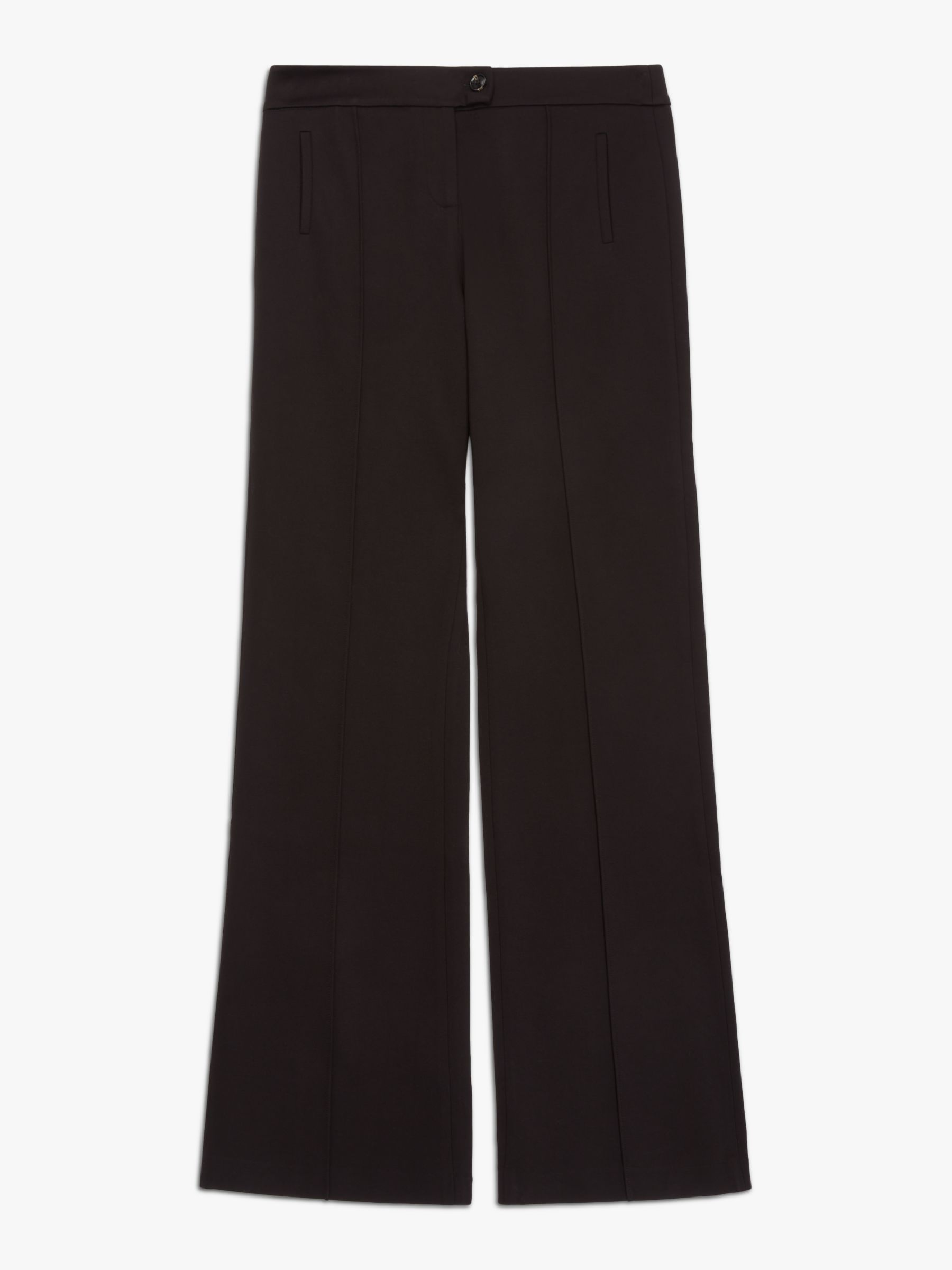 John Lewis Taylor Bootcut Ponte Trousers, Black at John Lewis & Partners