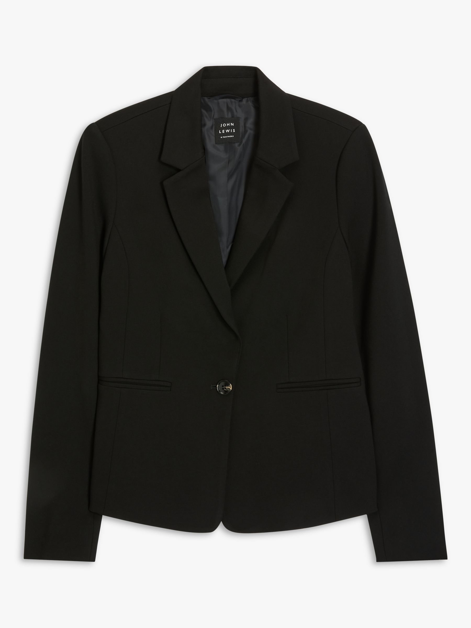 John Lewis Taylor Ponte Jacket, Black at John Lewis & Partners