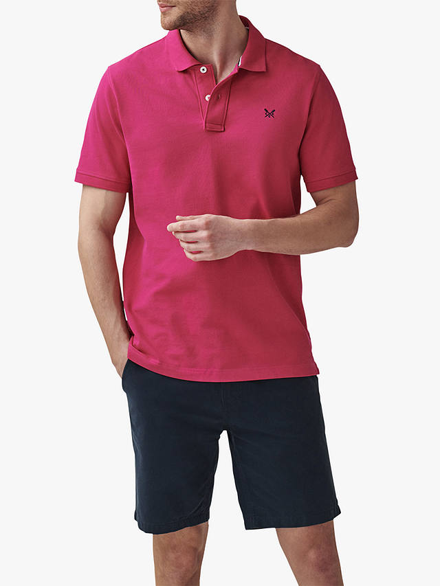 Crew Clothing Classic Pique Polo Shirt, Classic Pink