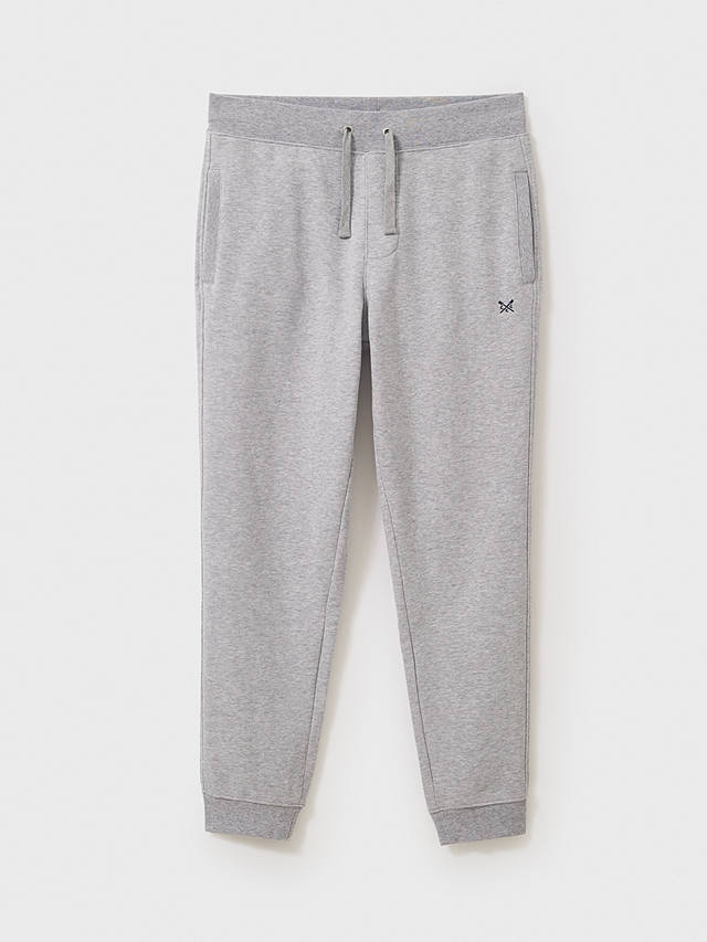 Crew Clothing Crossed Oars Cotton Blend Joggers, Grey Marl