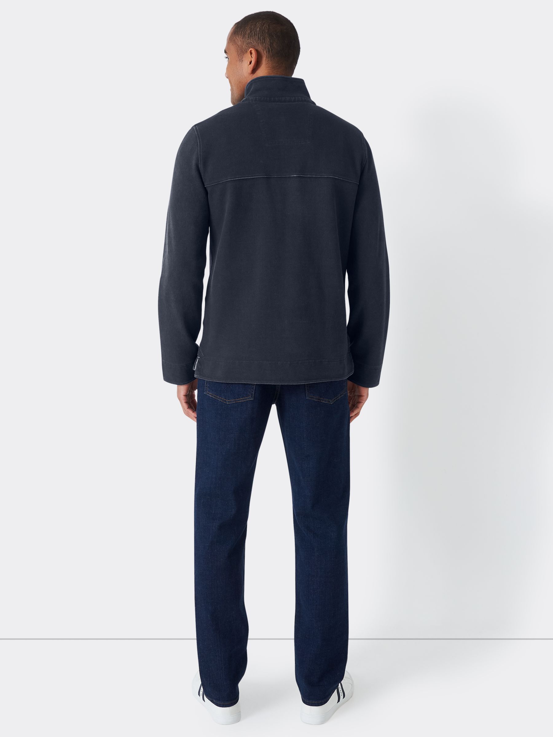 Buy Crew Clothing Padstow Pique Long Sleeve Sweatshirt Online at johnlewis.com