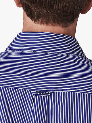 Crew Clothing Classic Micro Stripe Shirt, Ultra Marine Blue