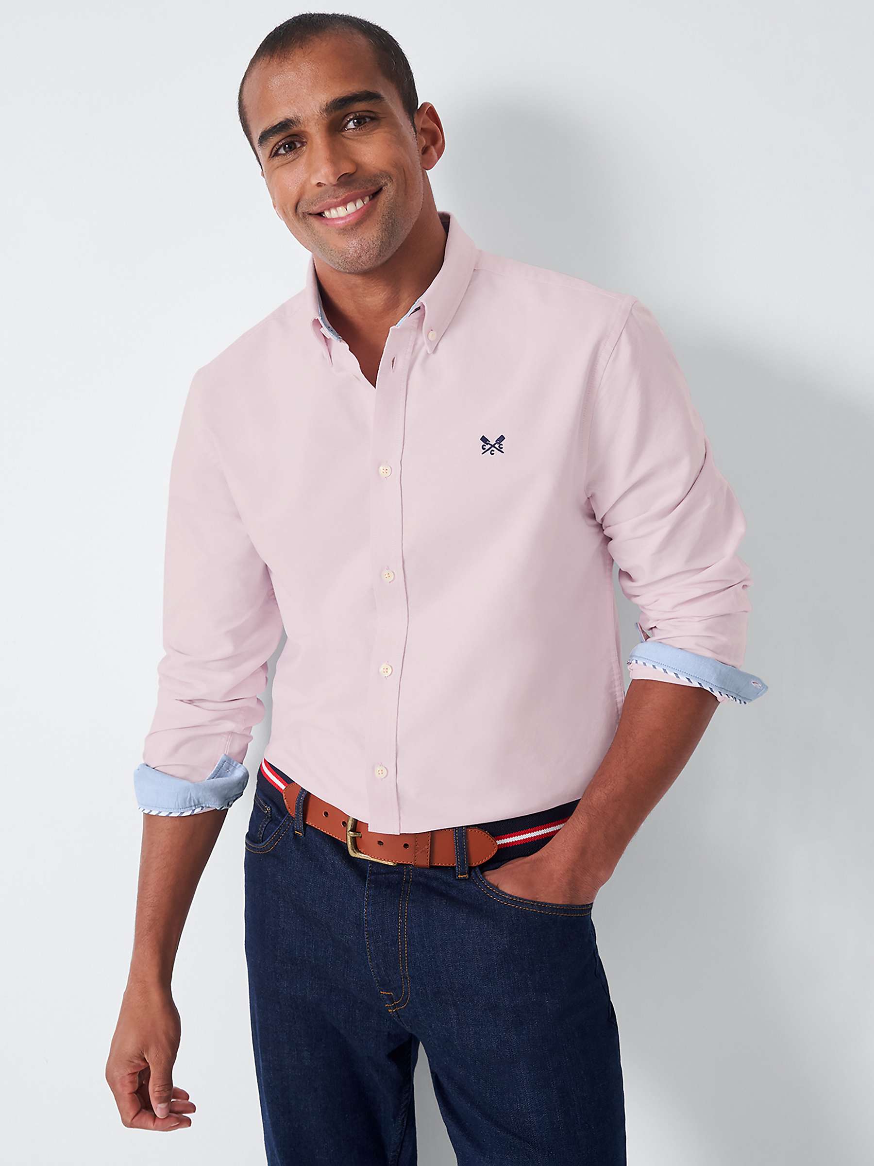 Buy Crew Clothing Classic Oxford Shirt, Pink Online at johnlewis.com
