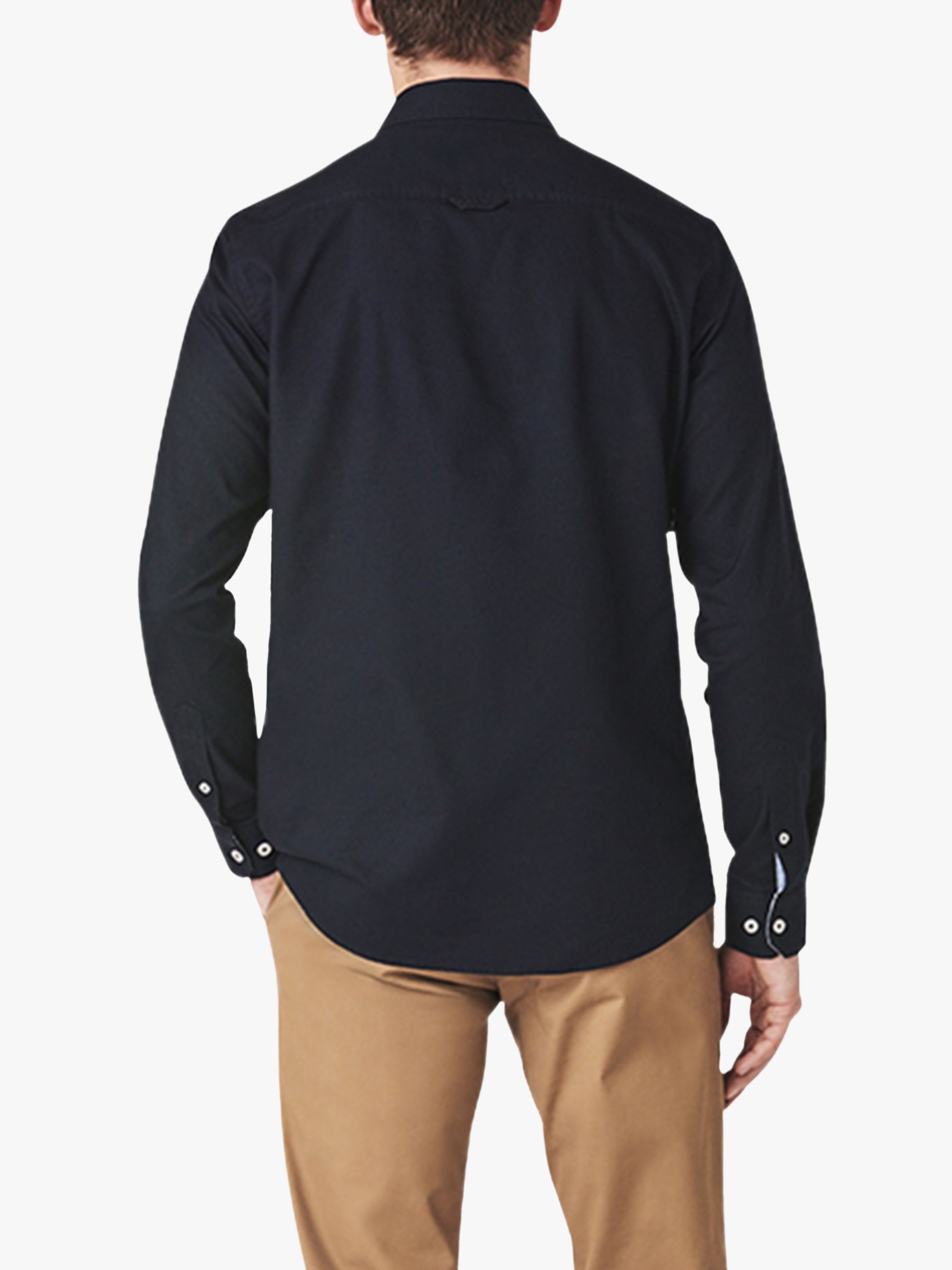 Crew Clothing Slim Fit Long Sleeve Oxford Shirt, Navy, XS