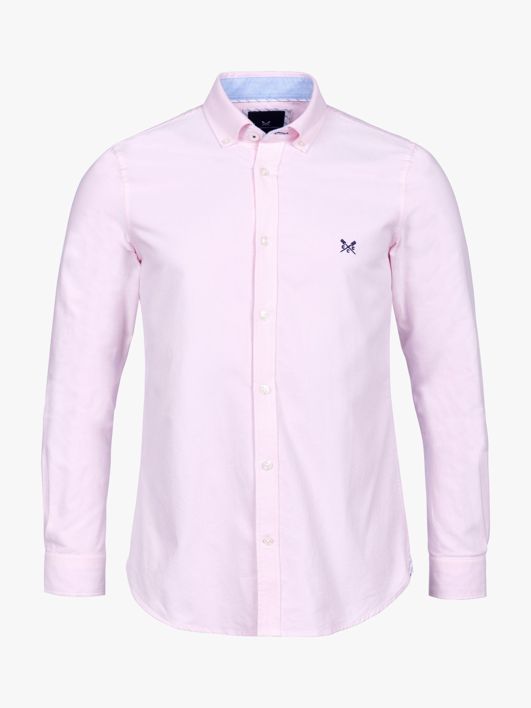 Crew Clothing Slim Fit Long Sleeve Oxford Shirt, Light Pink, XS