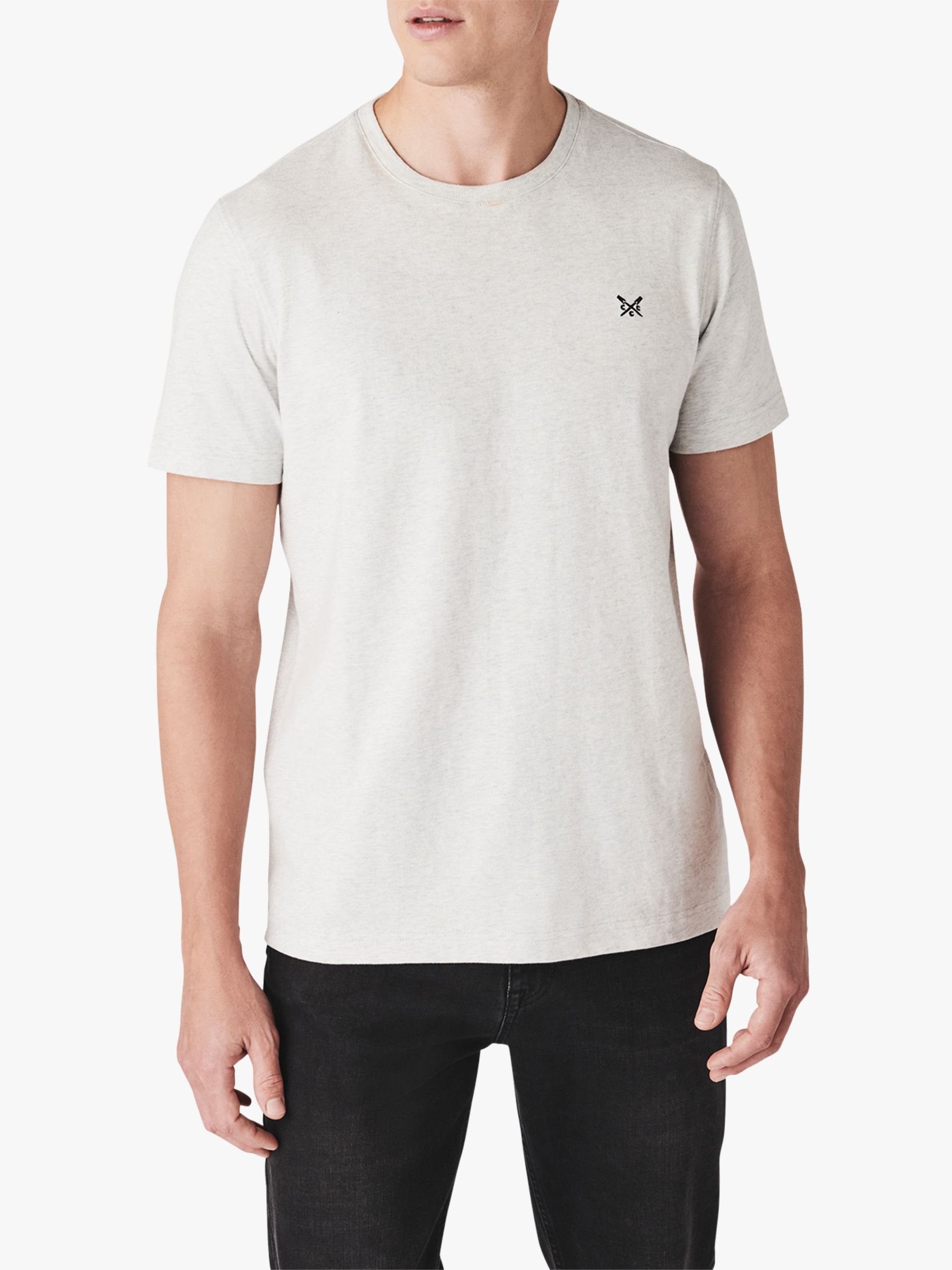 Crew Clothing Crew Neck T-Shirt, Light Grey, XS
