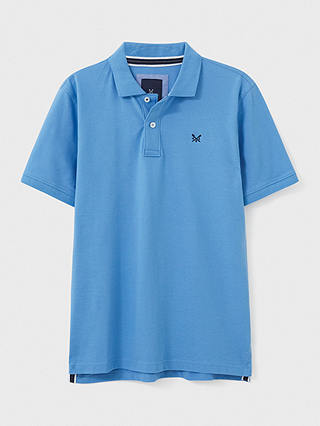 Crew Clothing Classic Pique Polo Shirt, Sky Blue