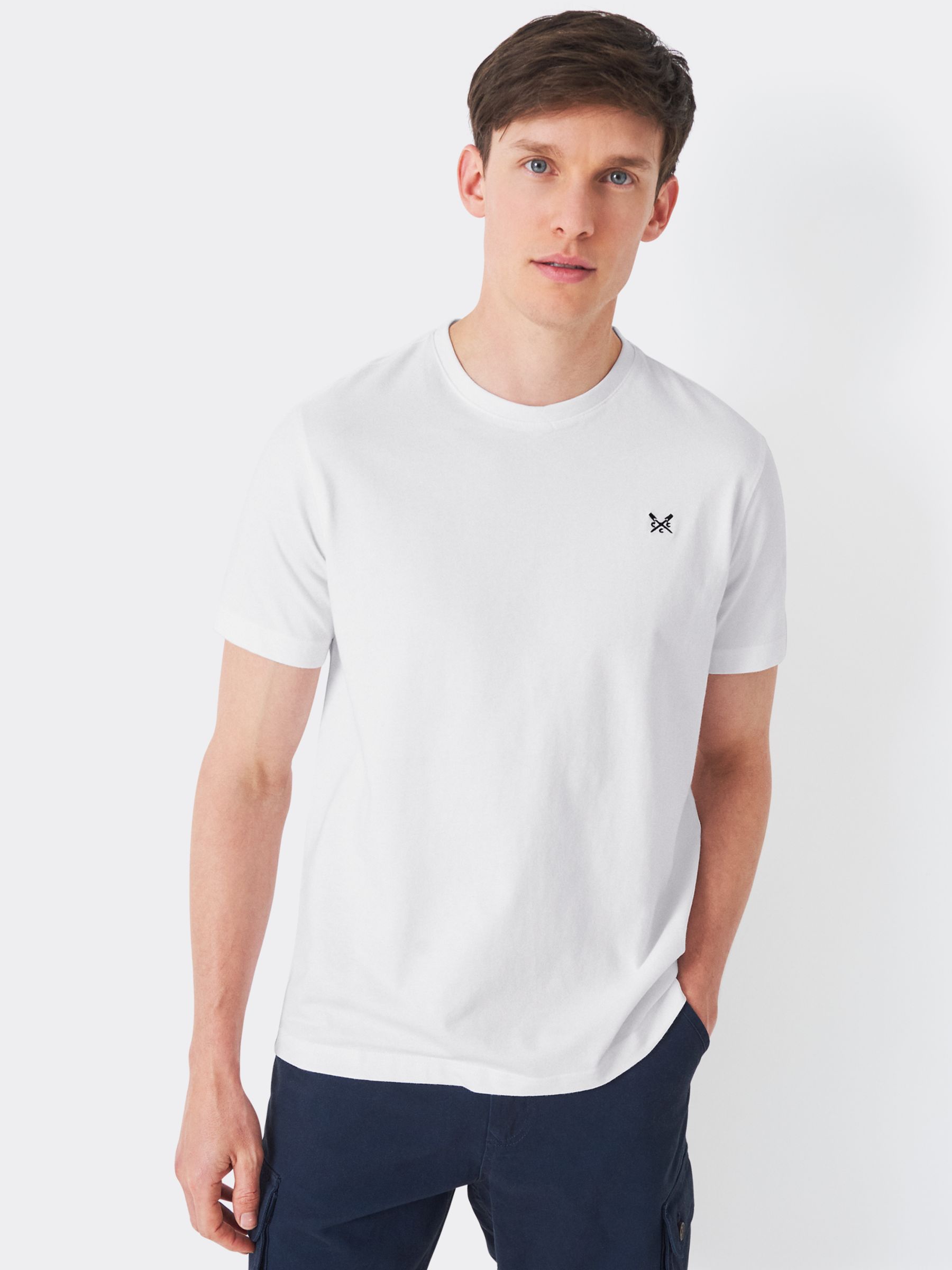 Crew Clothing Crew Neck T-Shirt, White, XS