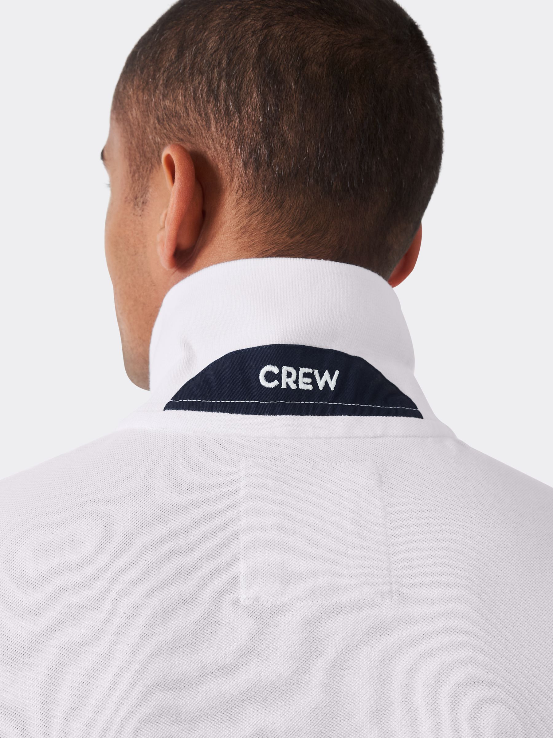 Crew Clothing Classic Pique Polo Shirt, White at John Lewis & Partners