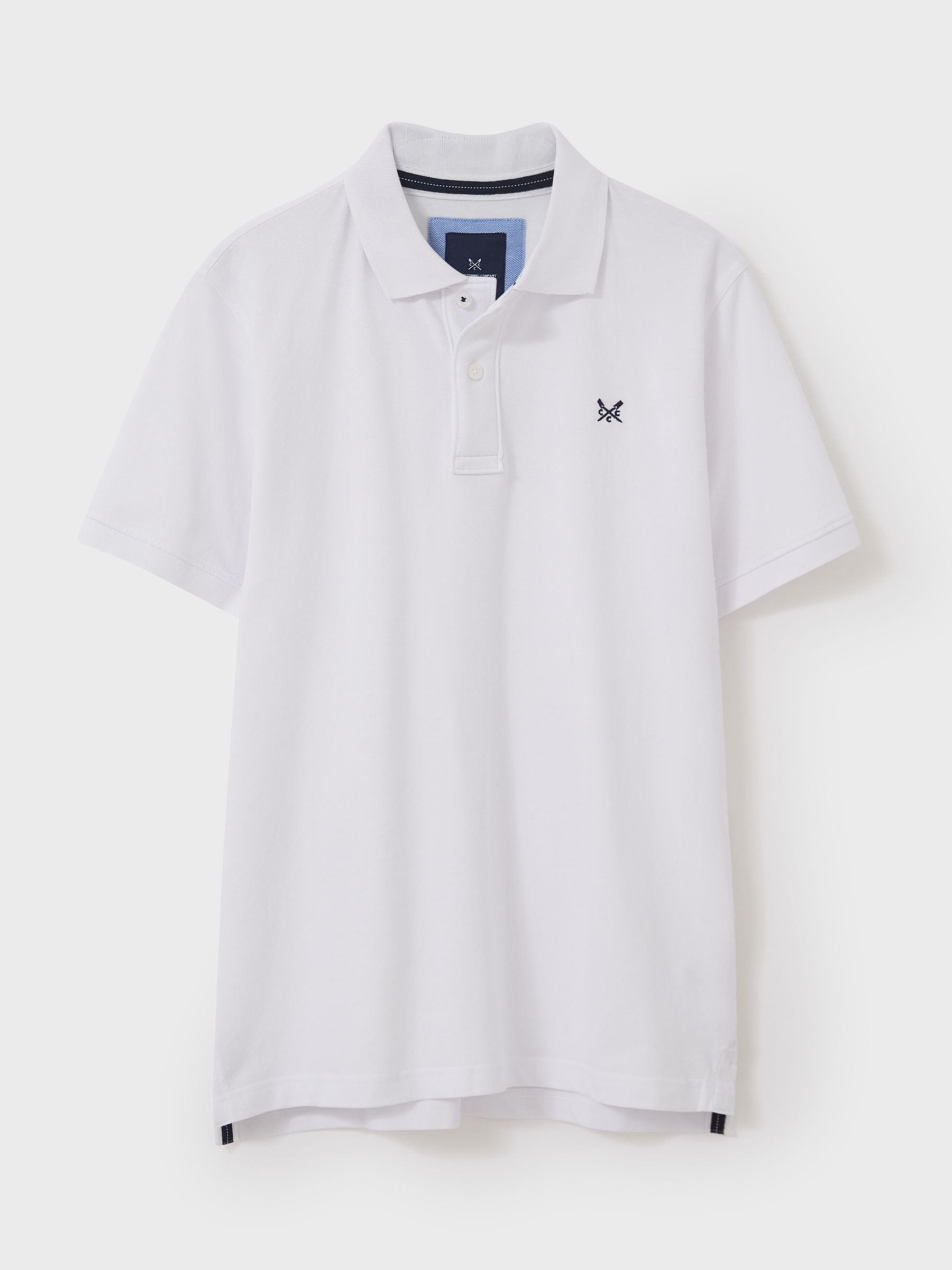 Crew Clothing Classic Pique Polo Shirt, White at John Lewis & Partners