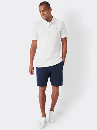 Crew Clothing Sustainable Ocean Organic Cotton Polo Shirt, White