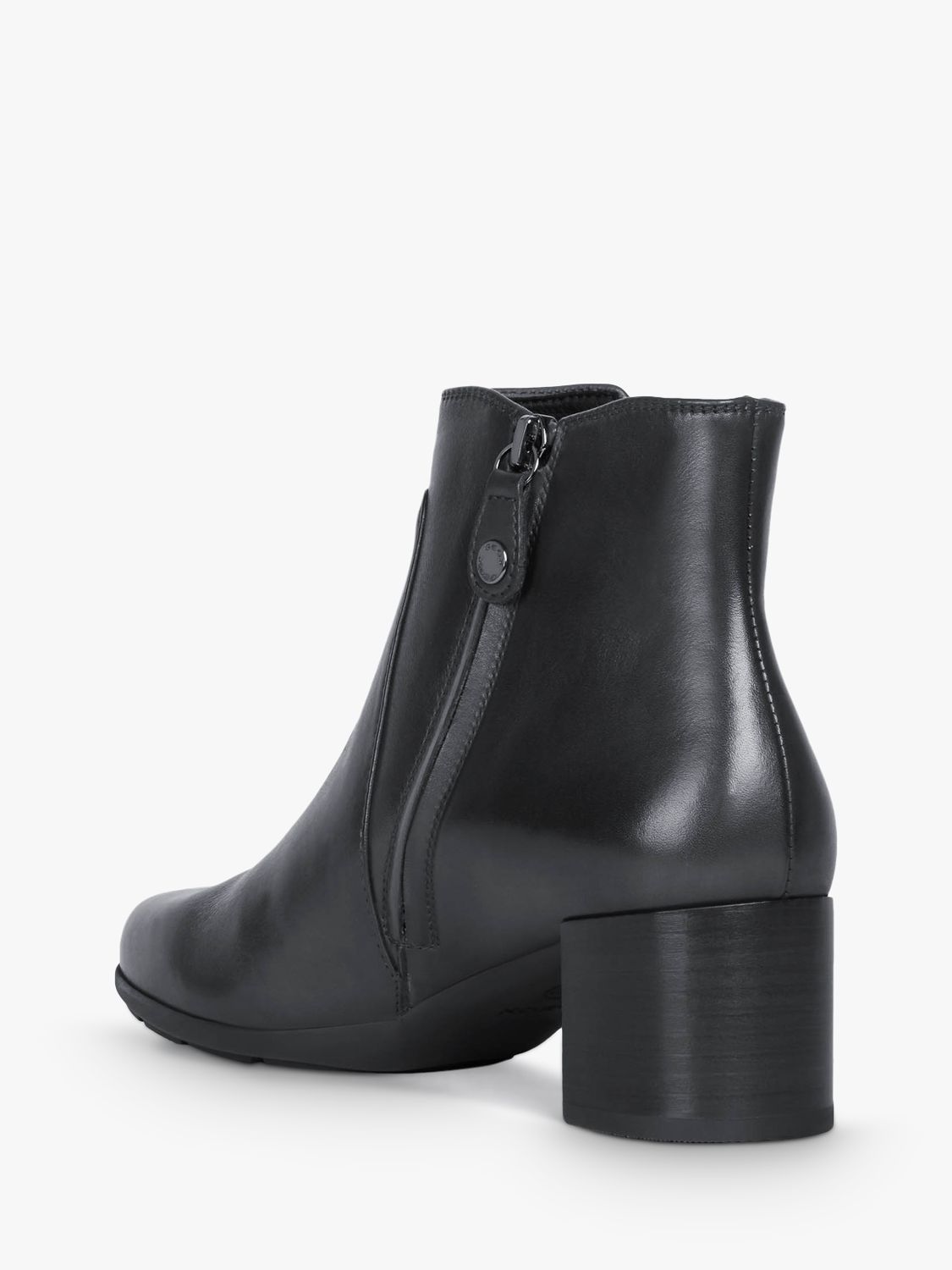 Molde colección sexual Geox Women's Annya Leather Block Heel Ankle Boots, Black
