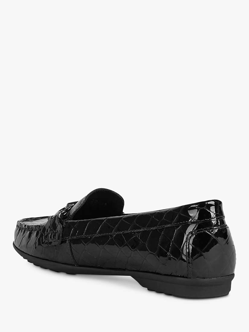 Buy Geox Women's Elidia Leather Croc Effect Moccasins Online at johnlewis.com